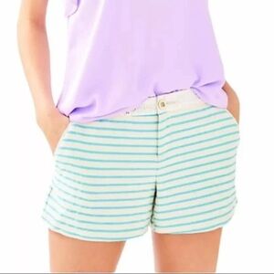 Lilly Pulitzer Callahan Party Shorts Metallic Waistband Striped Size 4
